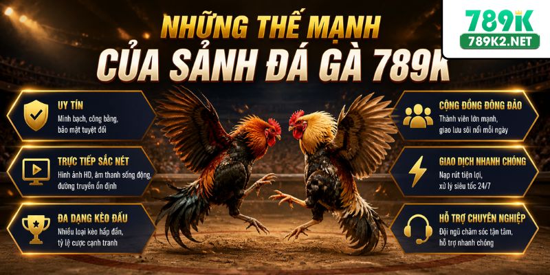 Những thế mạnh của sảnh đá gà 789K